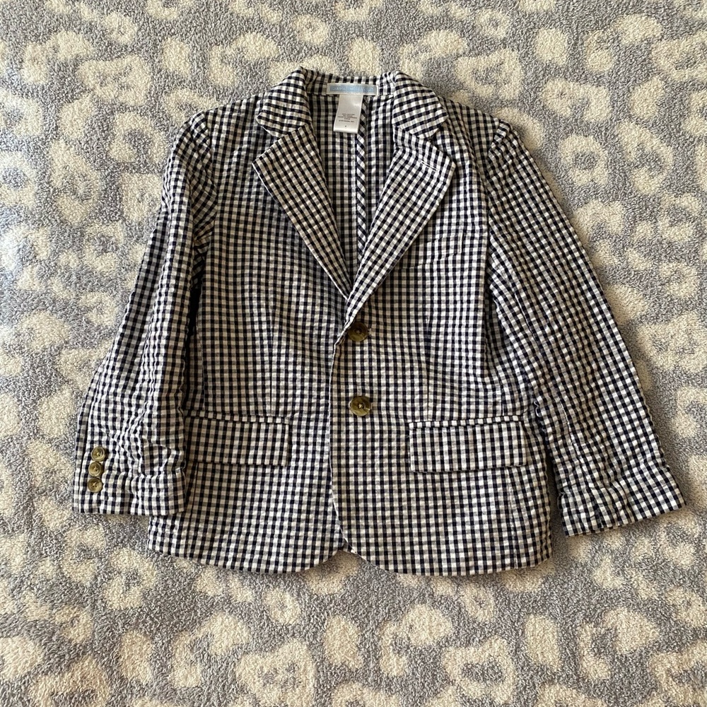Janie and Jack seersucker navy blazer